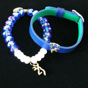 2 Bracelet‎ Bundle Deer Reindeer Stretch Armjewelz